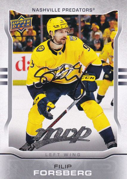 insert karta FILIP FORSBERG 24-25 MVP 10th Anniversary Silver Script číslo MR-23